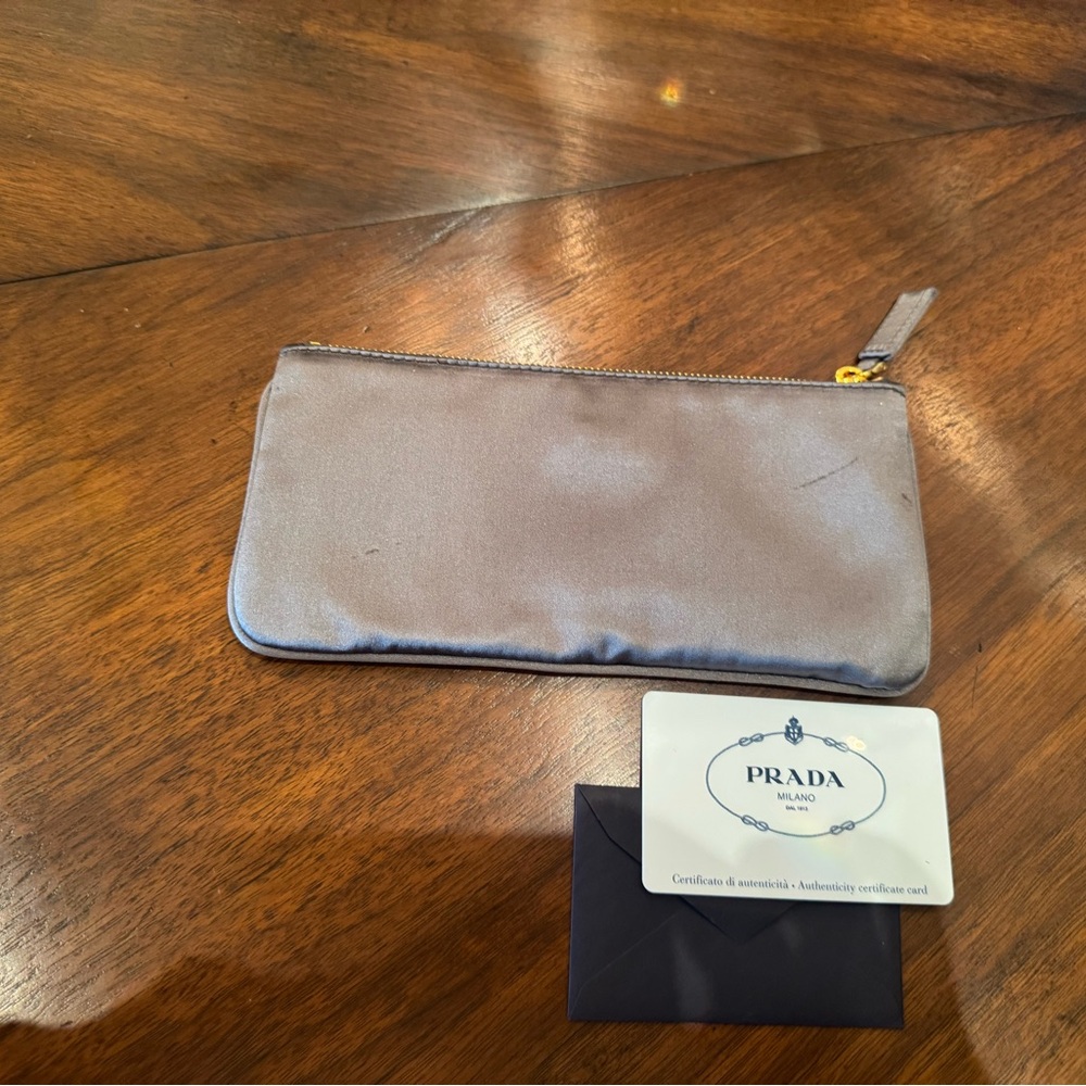 Prada Silver Zippered Pouch - Picture 2 of 3